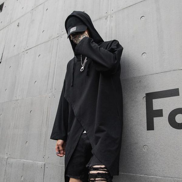 2021 men of the ragged hip hop design with hood long shirt stage club singer gothic-style oversized attire tee mantle hr31, White;black
2021 men of the ragged hip hop design with hood long shirt stage club singer gothic-style oversized attire tee mantle hr31, White;black