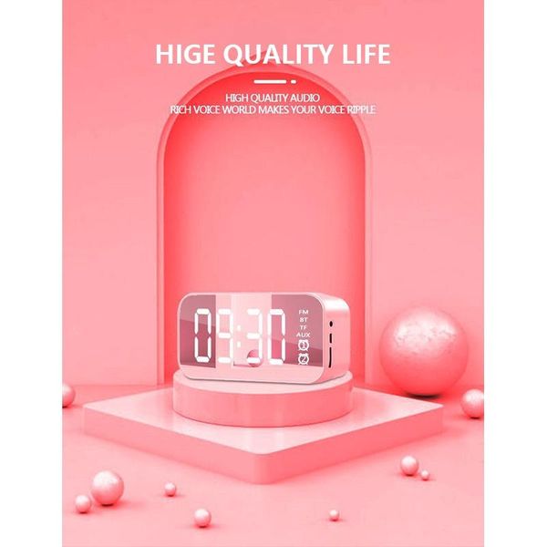 multifunctional wireless bluetooth speaker alarm clock small speaker led face mirror mobile phone sound intelligent control
multifunctional wireless bluetooth speaker alarm clock small speaker led face mirror mobile phone sound intelligent control