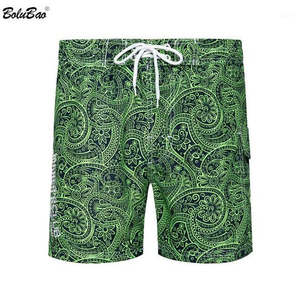bolubao summer new men board shorts men's fashion wild short male casual print drawstring board shorts brand clothing1, White;black