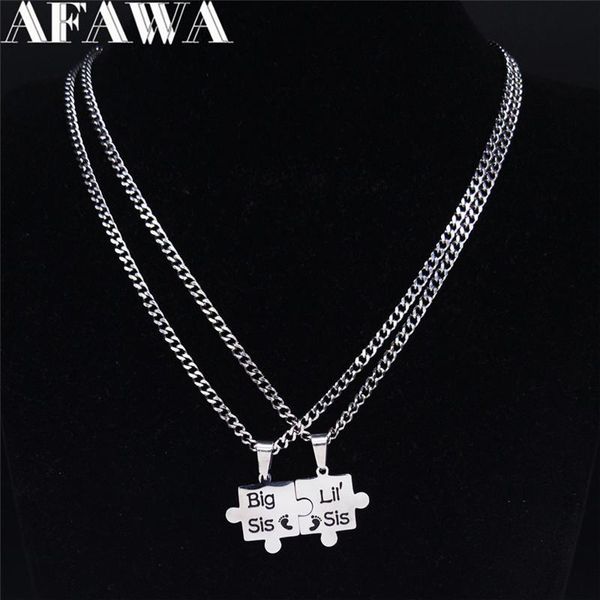 pendant necklaces afawa big sis lil'sis puzzle stainless steel statement necklace women silver color sister gift jewelry joyas n3720s01
pendant necklaces afawa big sis lil'sis puzzle stainless steel statement necklace women silver color sister gift jewelry joyas n3720s01
