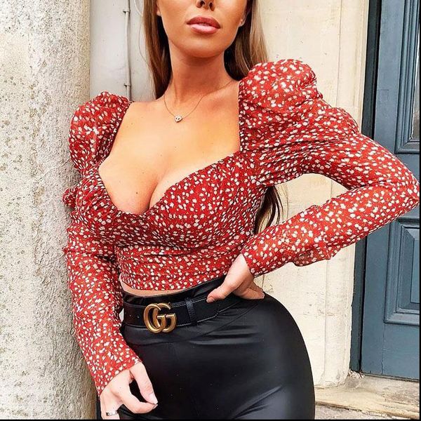womens polka dot long puff sleeve slim fit shirt casual blouse crop drop shipping, White
womens polka dot long puff sleeve slim fit shirt casual blouse crop drop shipping, White