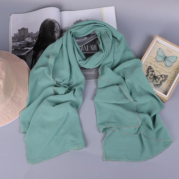 2020 pearl chiffon turtleneck women's monochromatic scarf long solid color woven curved tooth edge high quality, Blue;gray
2020 pearl chiffon turtleneck women's monochromatic scarf long solid color woven curved tooth edge high quality, Blue;gray
