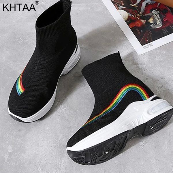 women sock boots knitted thick bottom ladies sneakers fashion rainbow women's casual high toe vulcanized shoes female footwear #pf14
women sock boots knitted thick bottom ladies sneakers fashion rainbow women's casual high toe vulcanized shoes female footwear #pf14