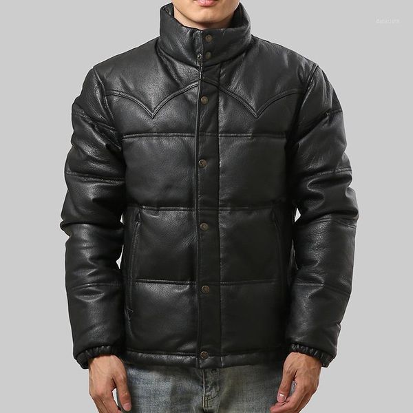 250711 big us size super quality goat skin 90% duck feather warm coat mans genuine leather down jacket1, Black
250711 big us size super quality goat skin 90% duck feather warm coat mans genuine leather down jacket1, Black