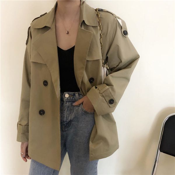 hzirip khaki women casual female thin elegant short trench coat 2019 chic streetwear fashion fresh brief all match outwear 1026, Tan;black
hzirip khaki women casual female thin elegant short trench coat 2019 chic streetwear fashion fresh brief all match outwear 1026, Tan;black