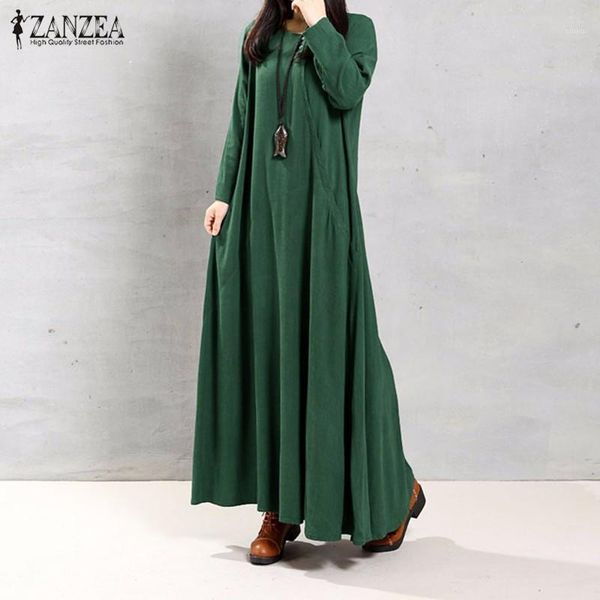 2020 autumn zanzea women retro long dress o neck long sleeve pockets casual loose solid ankle length dress vestidos oversized1, Black;gray
2020 autumn zanzea women retro long dress o neck long sleeve pockets casual loose solid ankle length dress vestidos oversized1, Black;gray