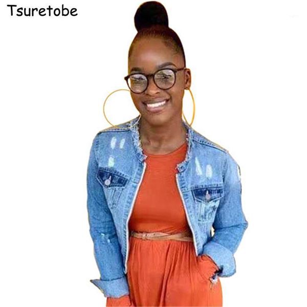 tsuretobe autumn ripped denim jacket women casual tassel jeans jacket long sleeve jeans coat short denim coat outerwear female1, Black;brown
tsuretobe autumn ripped denim jacket women casual tassel jeans jacket long sleeve jeans coat short denim coat outerwear female1, Black;brown