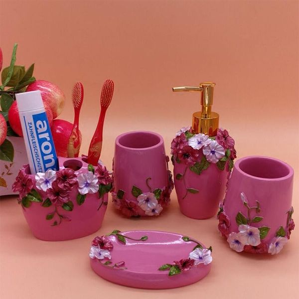 bath accessory set five-piece bathroom resin cup soap box toothware wash mouthwash combination wedding gift birthday
bath accessory set five-piece bathroom resin cup soap box toothware wash mouthwash combination wedding gift birthday