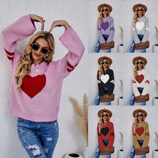 winter acrylic knitted sweater love heart round neck pullover women's casual sweaters long sleeve hoodies hip hop streetwear sweatshirt, White
winter acrylic knitted sweater love heart round neck pullover women's casual sweaters long sleeve hoodies hip hop streetwear sweatshirt, White