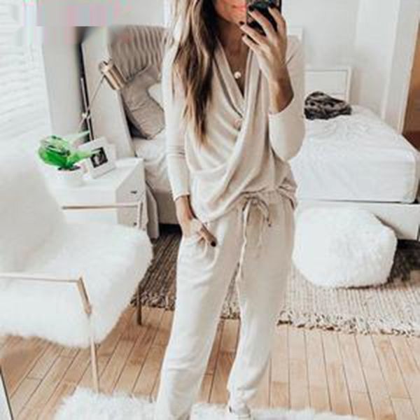 qket6 suitleisure casual plain 4mf cross long sleeve suit 2020 2020 women's women's casual plain color cross long sleeve leisure s, Gray
qket6 suitleisure casual plain 4mf cross long sleeve suit 2020 2020 women's women's casual plain color cross long sleeve leisure s, Gray