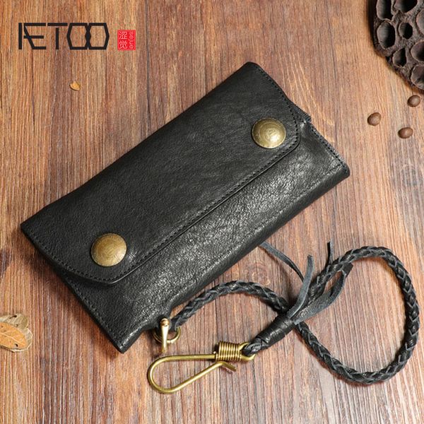 hbp aetoo original leather retro long wallet anti-theft leather chain buckle first layer leather men and women wallet youth trend, Red;black
hbp aetoo original leather retro long wallet anti-theft leather chain buckle first layer leather men and women wallet youth trend, Red;black