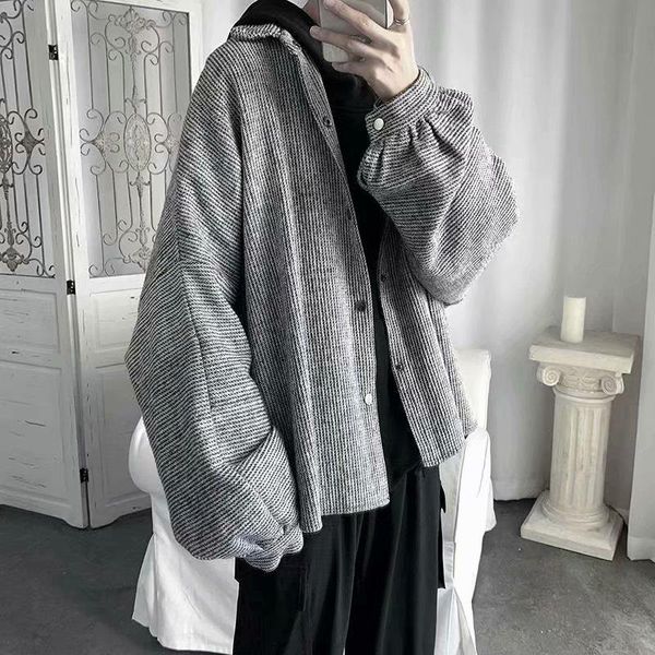 men's jackets autumn korean fashion solid color tooling coat boys handsome versatile loose jacket lapel, Black;brown
men's jackets autumn korean fashion solid color tooling coat boys handsome versatile loose jacket lapel, Black;brown