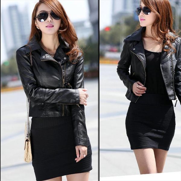 autumn zipper motorcycle jacket women short faux soft womens leather jacket pu black red leather ladies basic street coat
autumn zipper motorcycle jacket women short faux soft womens leather jacket pu black red leather ladies basic street coat