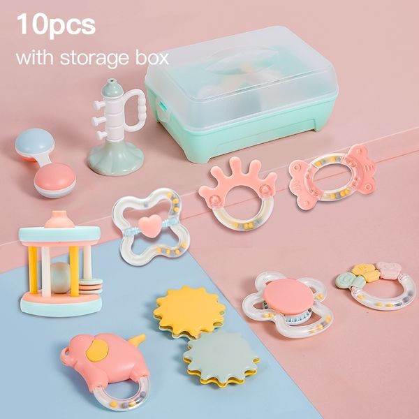 beiens 6-8pcs/set colorful rattle set montessori toys teething kids educational crib mobiles teether rattles for baby y200428
beiens 6-8pcs/set colorful rattle set montessori toys teething kids educational crib mobiles teether rattles for baby y200428