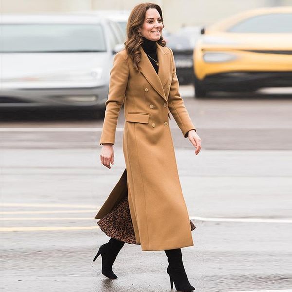 women's wool & blends kate middleton high-end customization elegant formal office lady workplace camel cashmere woolen overcoat, Black
women's wool & blends kate middleton high-end customization elegant formal office lady workplace camel cashmere woolen overcoat, Black
