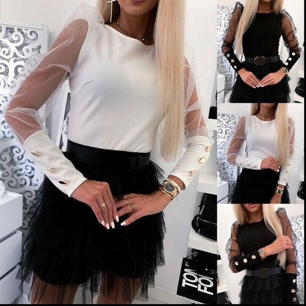 new 2021 women turtle neck mesh puff long sheer sleeve sweater pullover blouse shirts drop shipping, Black;gray
new 2021 women turtle neck mesh puff long sheer sleeve sweater pullover blouse shirts drop shipping, Black;gray