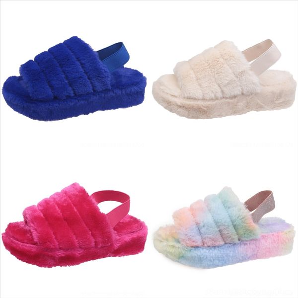 fuz winter plush cute penguin women slippers outside thickened new rubber bottom cotton indoor warm plush slippers girl open toe, Black