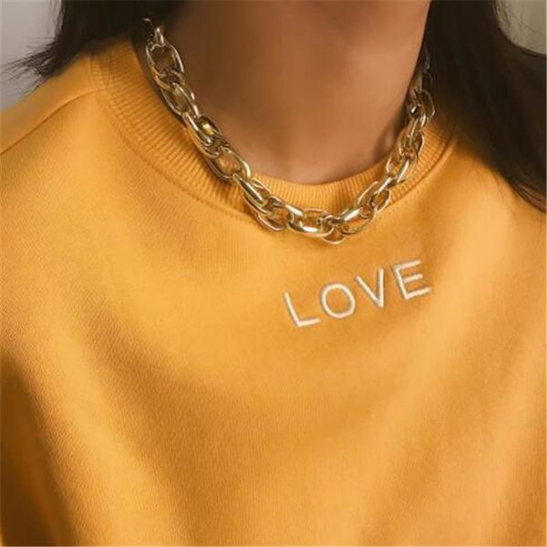 wkoud punk exaggerated heavy metal big thick chain choker necklace women goth fashion night club jewelry female chocker collier, Silver
wkoud punk exaggerated heavy metal big thick chain choker necklace women goth fashion night club jewelry female chocker collier, Silver