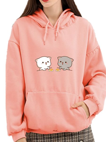 women's hoodies & sweatshirts harajuku women cat print warm plus velvet oversize kawaii simple females pullover all-match korean style, Black
women's hoodies & sweatshirts harajuku women cat print warm plus velvet oversize kawaii simple females pullover all-match korean style, Black