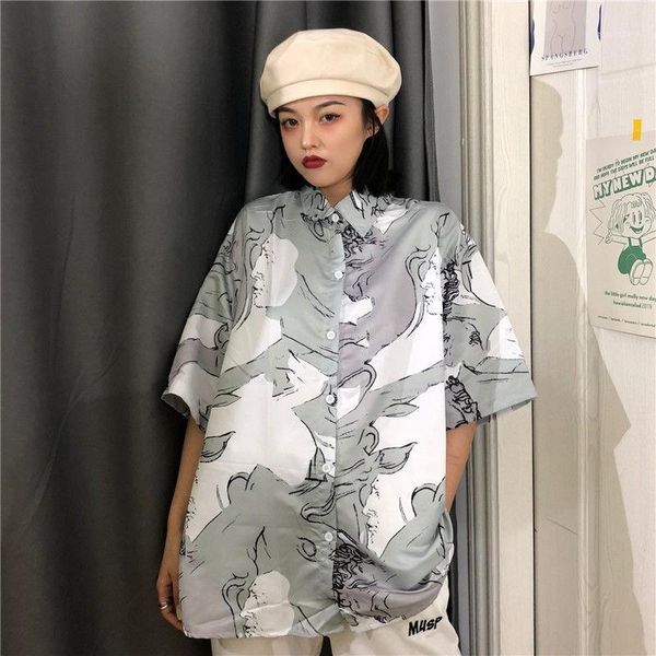 korean tiktok wild short sleeve turn-down collar women blouses plus size clothing summer vintage 2020 new womens shirts1, White
korean tiktok wild short sleeve turn-down collar women blouses plus size clothing summer vintage 2020 new womens shirts1, White