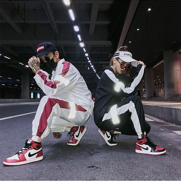 reflective men women tracksuits 2020 new arrival sell two pieces set with reflective bar fashion night streetwear 3 colors size -3xl, Gray
reflective men women tracksuits 2020 new arrival sell two pieces set with reflective bar fashion night streetwear 3 colors size -3xl, Gray