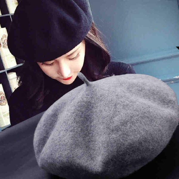 berets wool beret hat for women winter hats korean version solid caps spring autumn artist cap outdoor painter, Blue;gray
berets wool beret hat for women winter hats korean version solid caps spring autumn artist cap outdoor painter, Blue;gray