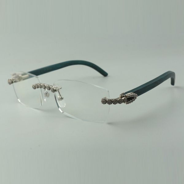 2022 natural teal wooden glasses frame 3524012 with luxury bouquet diamonds for unisex, size: 56-36 -18-135mm, Silver
2022 natural teal wooden glasses frame 3524012 with luxury bouquet diamonds for unisex, size: 56-36 -18-135mm, Silver