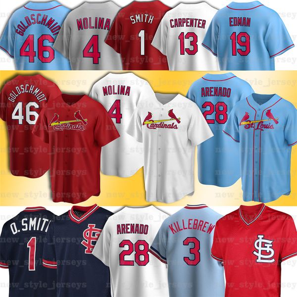 28 nolan arenado 46 paul goldschmidt 1 ozzie smith 4 yadier molina 25 dexter fowler paul dejong bob gibson baseball jerseys, Blue;black
28 nolan arenado 46 paul goldschmidt 1 ozzie smith 4 yadier molina 25 dexter fowler paul dejong bob gibson baseball jerseys, Blue;black