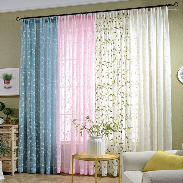 curtain & drapes embroidery leaf design finished rustic organza tulle fabric sheer curtains white pink blue bedroom1
curtain & drapes embroidery leaf design finished rustic organza tulle fabric sheer curtains white pink blue bedroom1