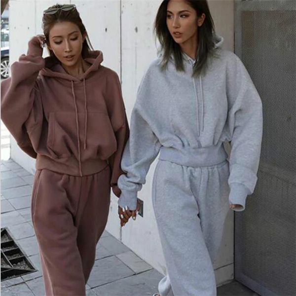new 2-piece women's spring autumn casual wear pullover loose sportswear ladies hoodies solid color sweatshirts jogging pants eu size s, Gray
new 2-piece women's spring autumn casual wear pullover loose sportswear ladies hoodies solid color sweatshirts jogging pants eu size s, Gray