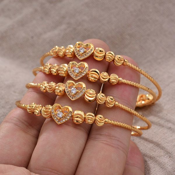 4pcs 24k african arab gold color heart bangles kids bracelet children jewelry bangles baby cute/romantic bracelets gifts 0930, Black
4pcs 24k african arab gold color heart bangles kids bracelet children jewelry bangles baby cute/romantic bracelets gifts 0930, Black