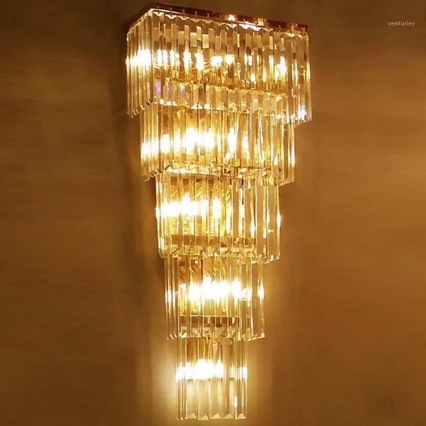 wall lamp modern el luxury k9 crystal led lustre chrome / gold metal light living room lighting fixtures1
wall lamp modern el luxury k9 crystal led lustre chrome / gold metal light living room lighting fixtures1