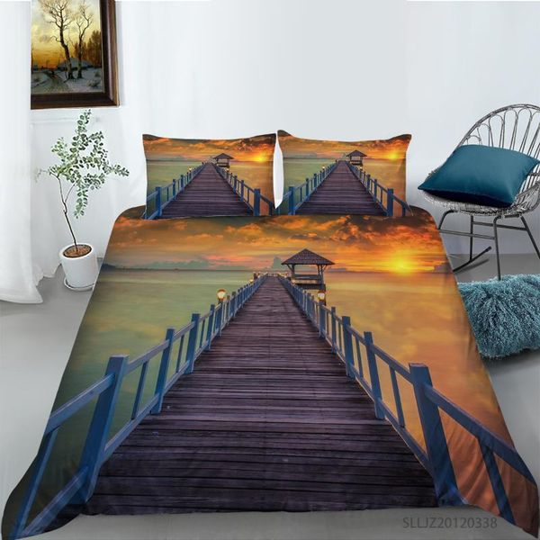 bedding sets 3d bridge in the sunset printing bed comforters set duvet cover with pillowcases 2/3pcs home decor
bedding sets 3d bridge in the sunset printing bed comforters set duvet cover with pillowcases 2/3pcs home decor