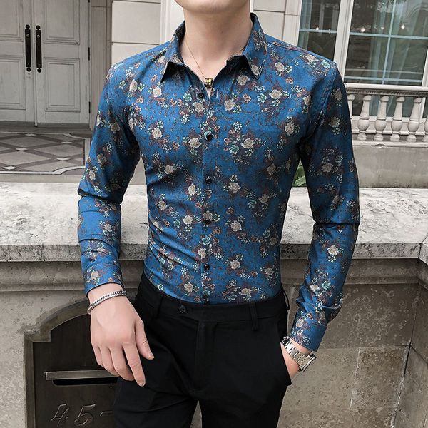 2020 flower men's new british thin korean blue shirt fashion long sleeve casual man's formal business dress shirts mbr2, White;black
2020 flower men's new british thin korean blue shirt fashion long sleeve casual man's formal business dress shirts mbr2, White;black