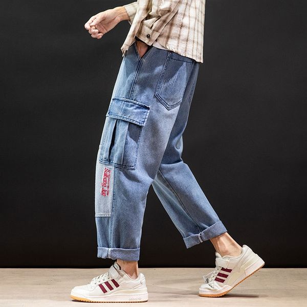 jeans men 2020 new loose cowboy men's youth large straight pants pocket decoration fashion brand washed youth pants ijou9, Blue
jeans men 2020 new loose cowboy men's youth large straight pants pocket decoration fashion brand washed youth pants ijou9, Blue