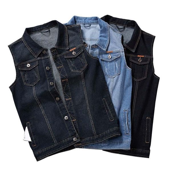 men's vests mcikkny men summer casual denim vest multi pockets solid color waistcoats for male sleeves jeans jackets plus size m-8xl, Black;white
men's vests mcikkny men summer casual denim vest multi pockets solid color waistcoats for male sleeves jeans jackets plus size m-8xl, Black;white