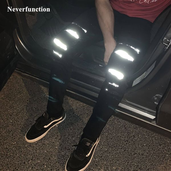 men knee ripped reflective skinny biker jeans fashion streetwear man hip hop causal holes cotton joggers stretch denim trousers lj200903, Blue
men knee ripped reflective skinny biker jeans fashion streetwear man hip hop causal holes cotton joggers stretch denim trousers lj200903, Blue