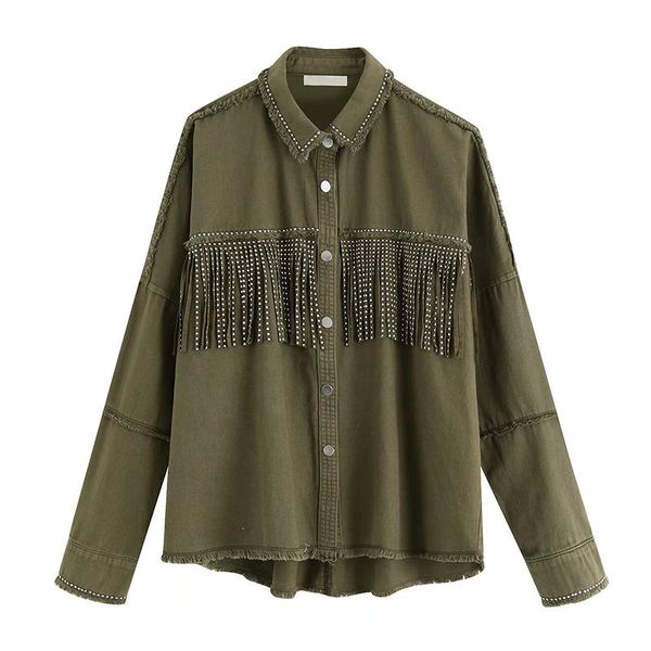 women's jackets fashion tassel denim jacket coat women fringe beaded patchwork loose long sleeve streetwear female outerwear, Black;brown
women's jackets fashion tassel denim jacket coat women fringe beaded patchwork loose long sleeve streetwear female outerwear, Black;brown