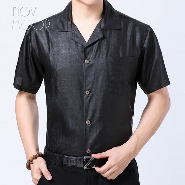 novmoop fashion style summer breathable black color half sleeve 100% pure silk men shirt blusa masculina camisa masculin lt3058, White;black
novmoop fashion style summer breathable black color half sleeve 100% pure silk men shirt blusa masculina camisa masculin lt3058, White;black