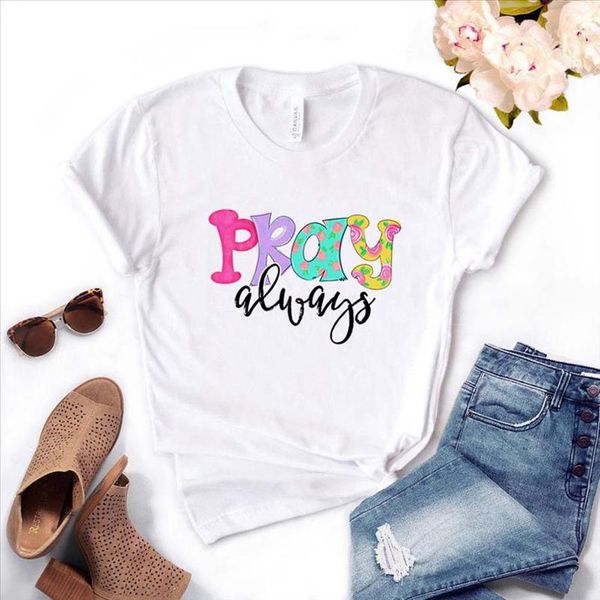 pray always women tshirt cotton casual funny t shirt gift for lady yong girl tee pm 48, White
pray always women tshirt cotton casual funny t shirt gift for lady yong girl tee pm 48, White