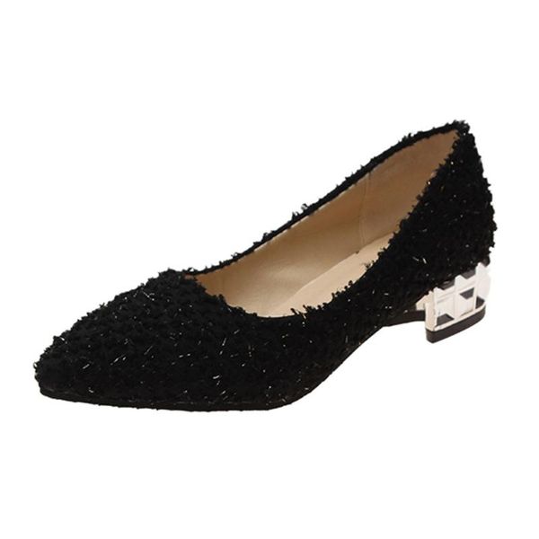 flock women shoes elegant fashion ladies shoes casual pointed toe slip on women's summer footwear square heels work, Black
flock women shoes elegant fashion ladies shoes casual pointed toe slip on women's summer footwear square heels work, Black