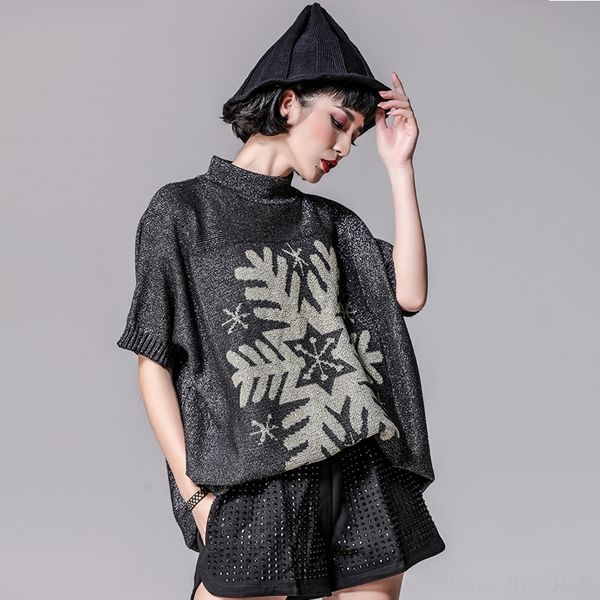 bnuuj женщины весна новое серебряное пальто свитер bsgny рыхлой фигура с короткими рукавами пассива внешней свитера модой снежинки, White;black 
bnuuj женщины весна новое серебряное пальто свитер bsgny рыхлой фигура с короткими рукавами пассива внешней свитера модой снежинки, White;black