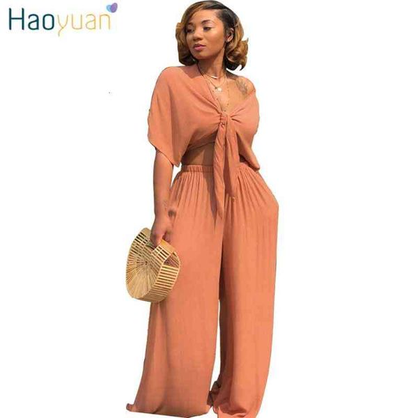 two piece dress haoyuan set women clothes v neck bow tie crop loose wide leg pant suit summer outfit 2 casual tracksuit1 69q1, White
two piece dress haoyuan set women clothes v neck bow tie crop loose wide leg pant suit summer outfit 2 casual tracksuit1 69q1, White