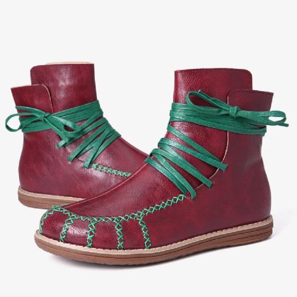 lace up women flat shoes autumn winter pu leather ladies ankle boots platform sewing punk boots zapatos de mujer, Black
lace up women flat shoes autumn winter pu leather ladies ankle boots platform sewing punk boots zapatos de mujer, Black