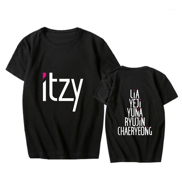 women's t-shirt kpop mixnine itzy yuna ryujin chaeryeong lia yeji korean style t shirt tees hip hop tshirt short sleeve t-shirts pt105, White 
women's t-shirt kpop mixnine itzy yuna ryujin chaeryeong lia yeji korean style t shirt tees hip hop tshirt short sleeve t-shirts pt105, White