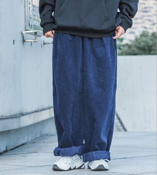 men's cargo pants corduroy baggy cropped trousers mens casual elastic waist loose wide leg autumn winter men male bottoms, Black
men's cargo pants corduroy baggy cropped trousers mens casual elastic waist loose wide leg autumn winter men male bottoms, Black