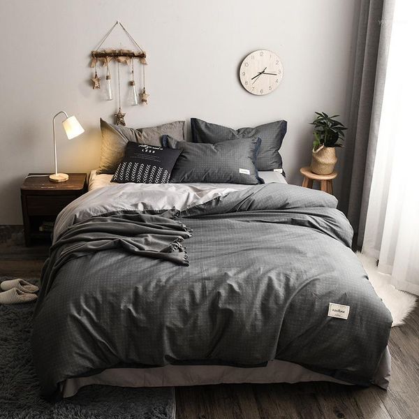 nordic man bedding set grey grid bed linen sheet classic white black duvet cover set 100%cotton geometric twin king size1
nordic man bedding set grey grid bed linen sheet classic white black duvet cover set 100%cotton geometric twin king size1