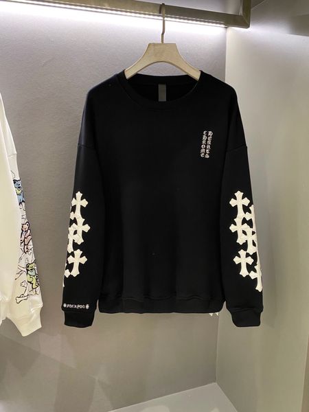 ch crosin early autumn new cuffs multi cross skin men's and women's versatile long sleeve lovers' sweater, Black
ch crosin early autumn new cuffs multi cross skin men's and women's versatile long sleeve lovers' sweater, Black