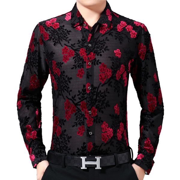 2020 velvet shirt-print breast-print club homme spring thin thin, transparent shirt go0f, White;black
2020 velvet shirt-print breast-print club homme spring thin thin, transparent shirt go0f, White;black