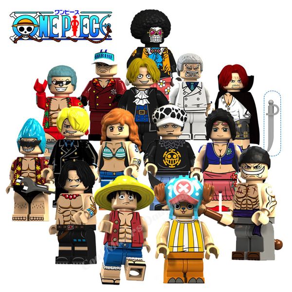 15pcs one piece building blocks straw hat luffy zoro nami sanji shanks sakazuki sabo trafalgar law action figures bricks toys
15pcs one piece building blocks straw hat luffy zoro nami sanji shanks sakazuki sabo trafalgar law action figures bricks toys